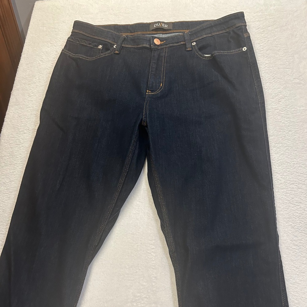 DU/ER Jeans L2X Relaxed Taper Performance Denim Men 38x30 Dark Wash MFLR3002